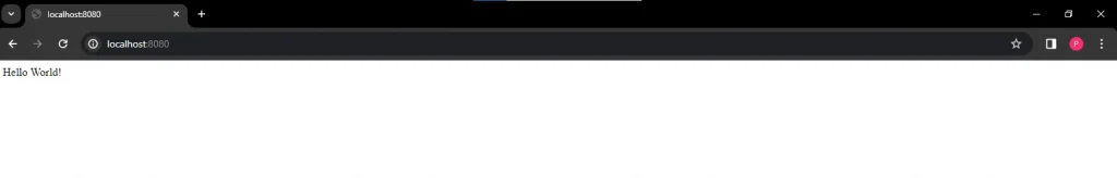 Browser Output | Dockerize Spring Boot Application Browser Output