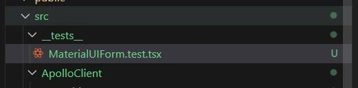 Creating Component Test File | Test GraphQL Queries and Mutation using RTL and Jest Creating Component Test File MaterialUIForm.test.tsx