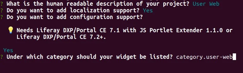 Customizing React Module Options | React with Liferay Customizing React Module Options