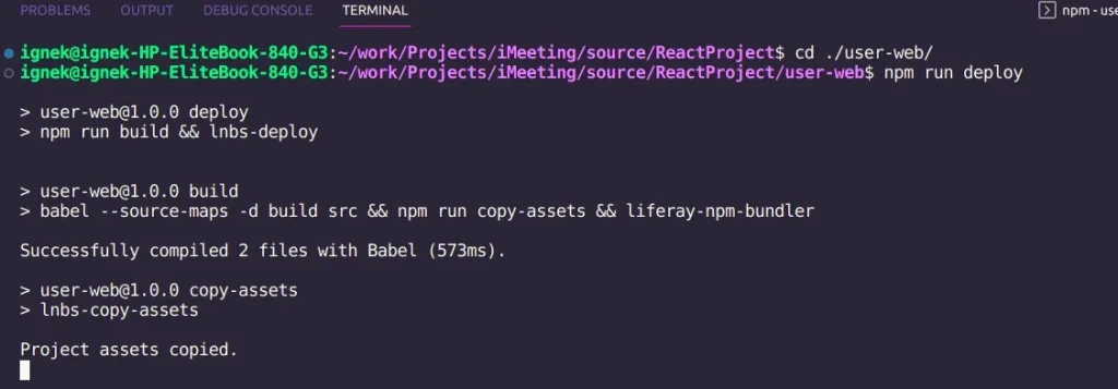 Generating Sample Code and Deploying Bundle | React with Liferay Generating Sample Code and Deploying Bundle