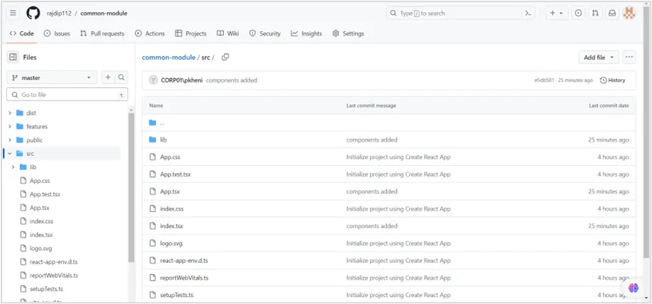Initial Commit Project Setup | Explore Common Components in React TypeScript with Liferay's Initial Commit Project Setup