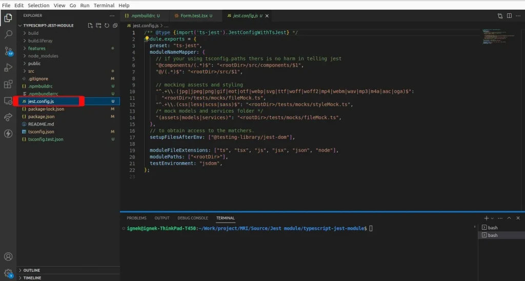 Initializing Jest Configuration | Test React Typescript Component with Jest and RTL Initializing Jest Configuration
