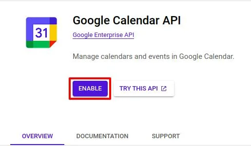 Activate Google Calendar API service | Google Meet integration with Liferay Activate Google Calendar API service