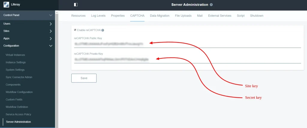 Activate Google reCAPTCHA for Liferay login | Use CAPTCHA or reCAPTCHA with custom portlet in Liferay Activate Google reCAPTCHA for Liferay login