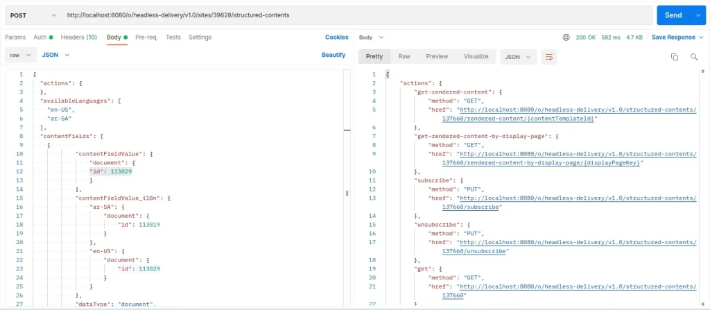 Add web content using Postman | Create Localization Web Content Using Liferay's Headless API Add web content using Postman
