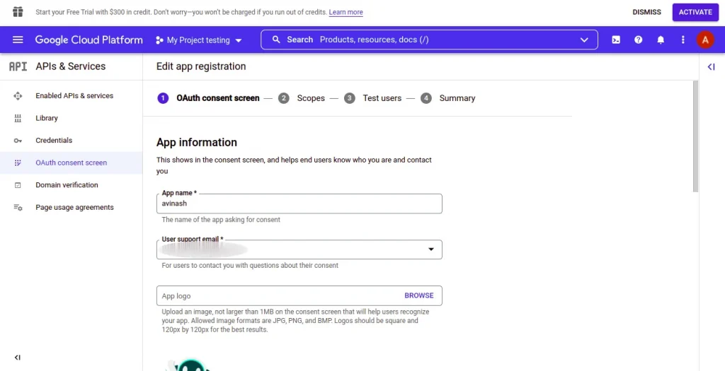 Adding details related to app domain | Liferay Integration with Google Drive Adding details related to app domain