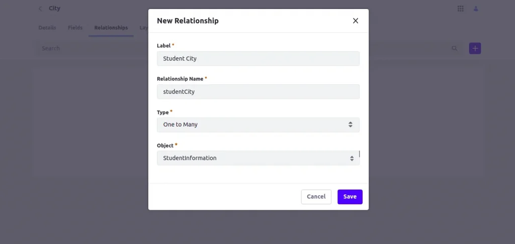 Adding new relationship in a object | Objects in Liferay 7.4 Adding new relationship in a object