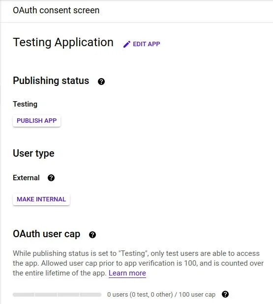 Application details review | Google Meet integration with Liferay Application details review