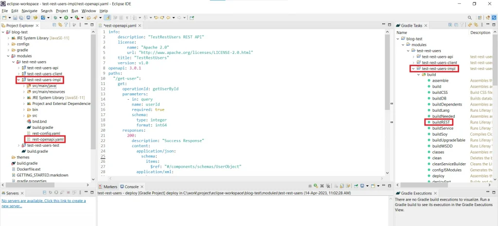 Build REST Builder module using eclips | REST Builder in Liferay 7.x Build REST Builder module using eclips