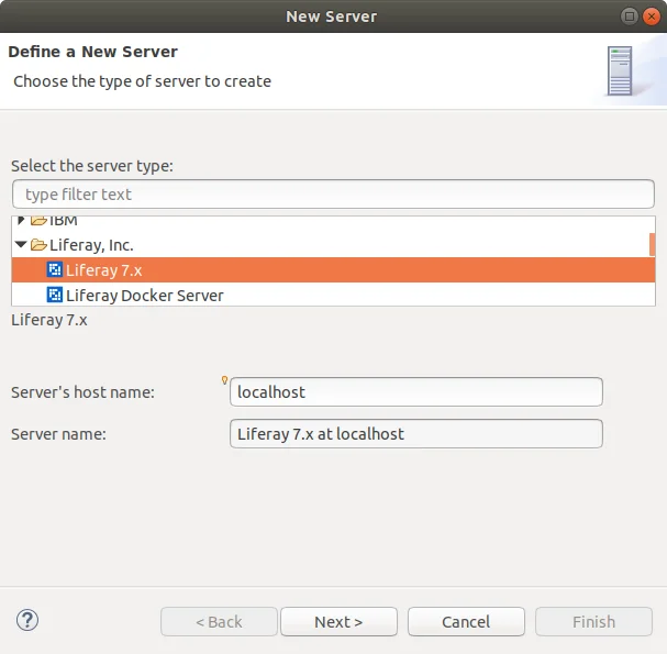 Choose Liferay server config | Liferay User setting navigation override Choose Liferay server config