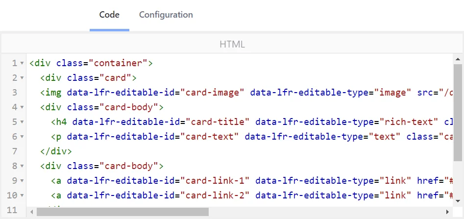 Configurable components of Fragment | Fragments in Liferay Configurable components of Fragment