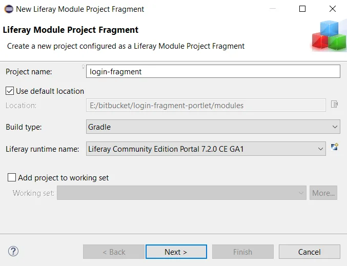 Create Liferay Fragment Module in Eclipse | Customize the look & feel of login portlet in Liferay Create Liferay Fragment Module in Eclipse