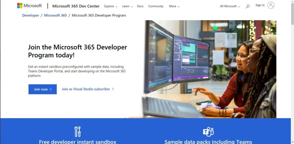 Create Microsoft developer account at link e1737976156252 | Microsoft Teams integration with Liferay Create Microsoft developer account at link