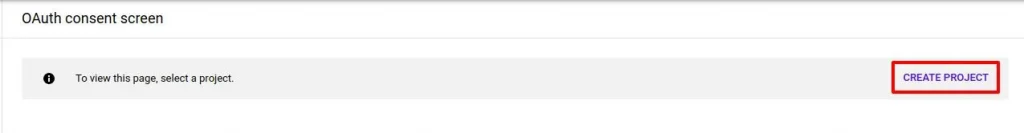 Create Project button in google cloud | Google Meet integration with Liferay Create Project button in google cloud