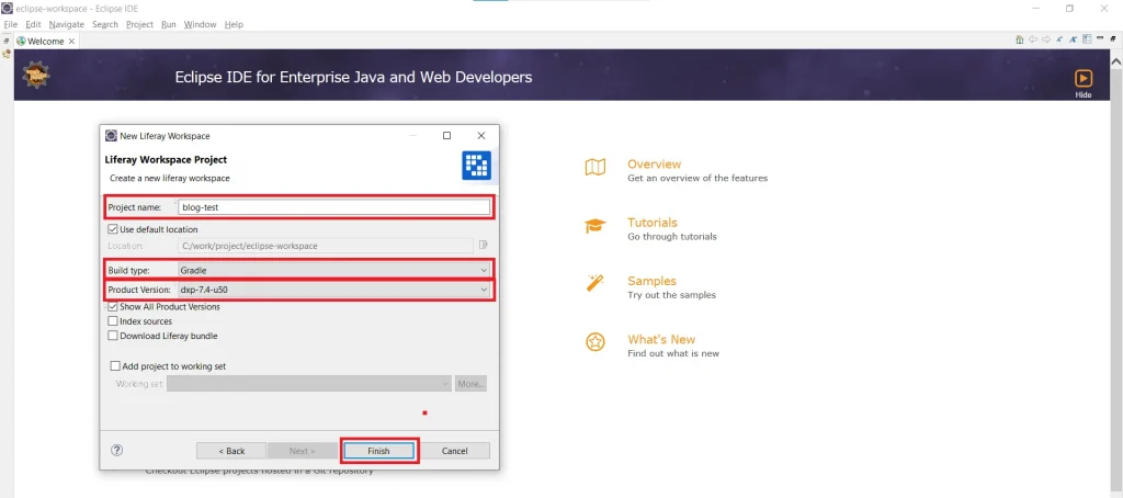 Create new Liferay Workspace Project | REST Builder in Liferay 7.x Create new Liferay Workspace Project
