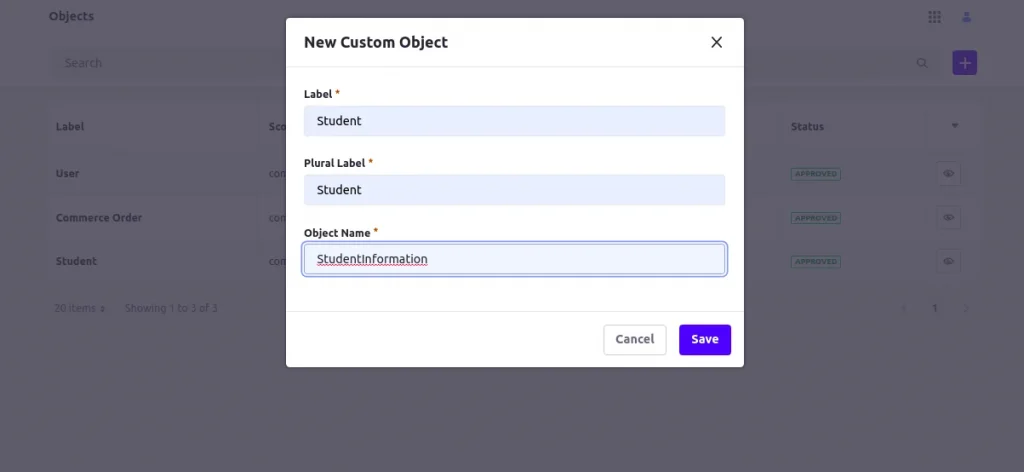 Creating new custom object with basic details | Objects in Liferay 7.4 Creating new custom object with basic details