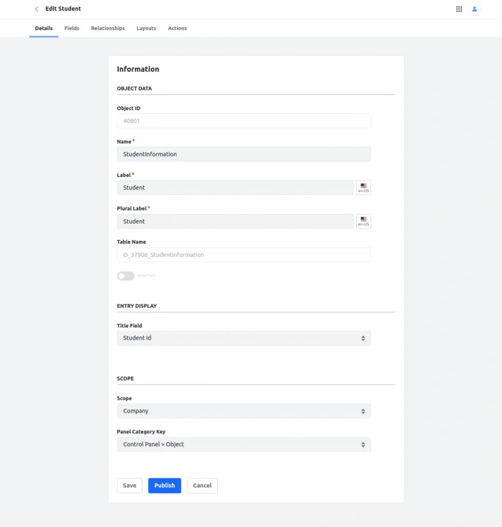 Editing sotred object data | Objects in Liferay 7.4 Editing sotred object data