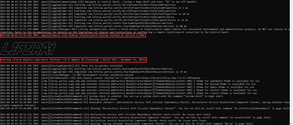 Fiest Liferay logs to check running smoothly on different ports | Start two or more Liferay servers simultaneously on a machine Fiest Liferay logs to check running smoothly on different ports