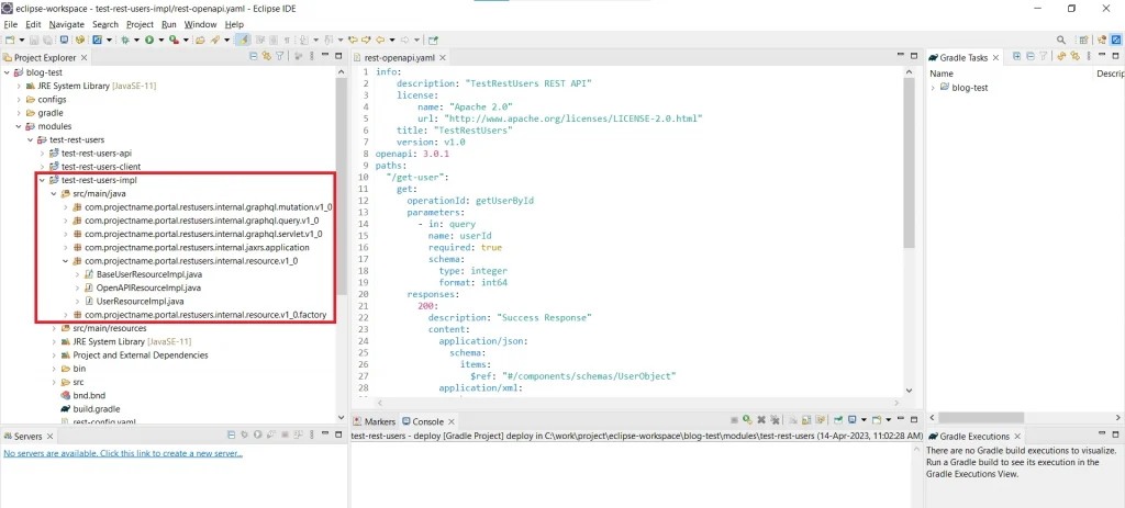 File structure for rest builder created | REST Builder in Liferay 7.x File structure for rest-builder created