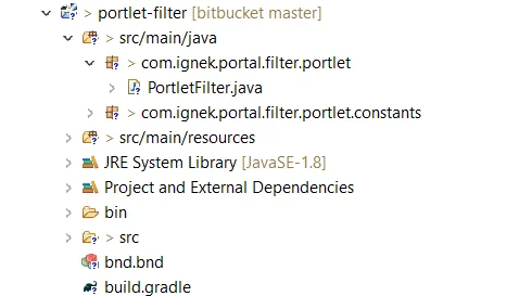 Folder structure of mvc portlet | Portlet Filter in Liferay 7.2 Folder structure of mvc portlet