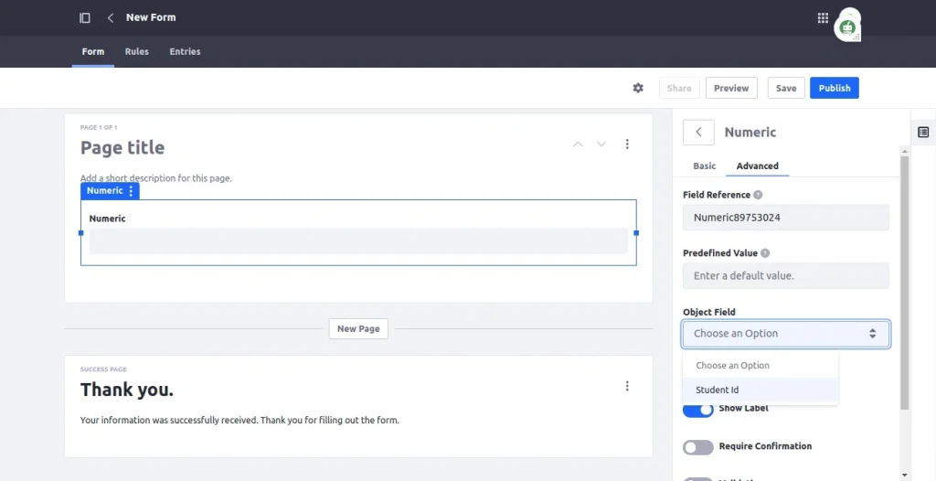 Form field assignment and compatibility check | Liferay Objects with Liferay forms Form field assignment and compatibility check