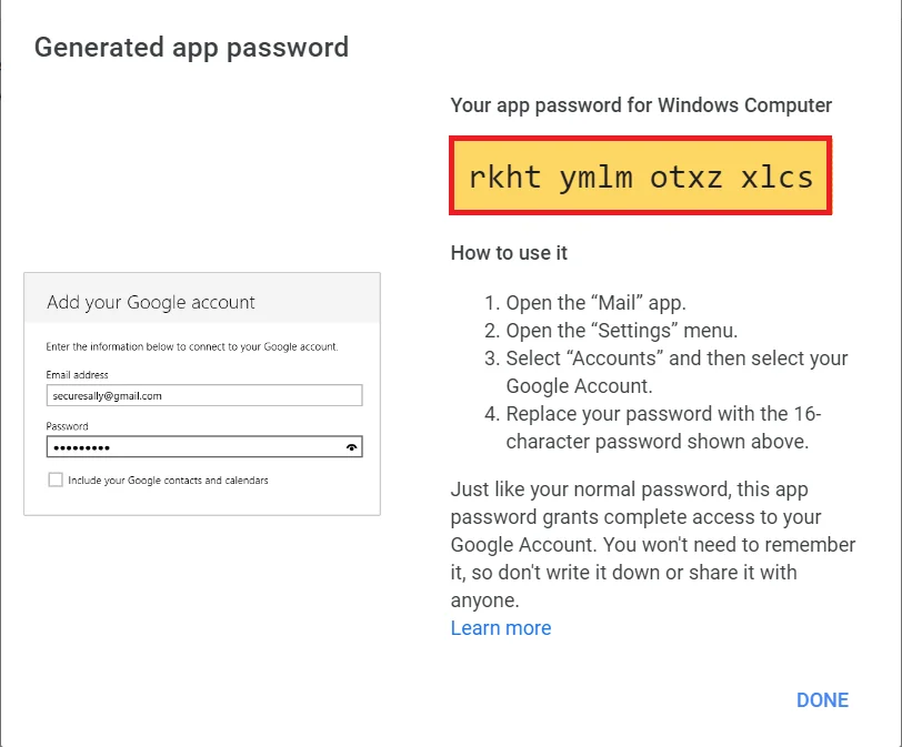 Generate app password with a click | Mail Configuration in Liferay with Gmail’s increased security Generate app password with a click