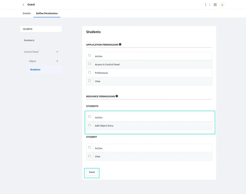 Grant Guest Role Object Permission | Liferay Objects with Liferay forms Grant Guest Role Object Permission