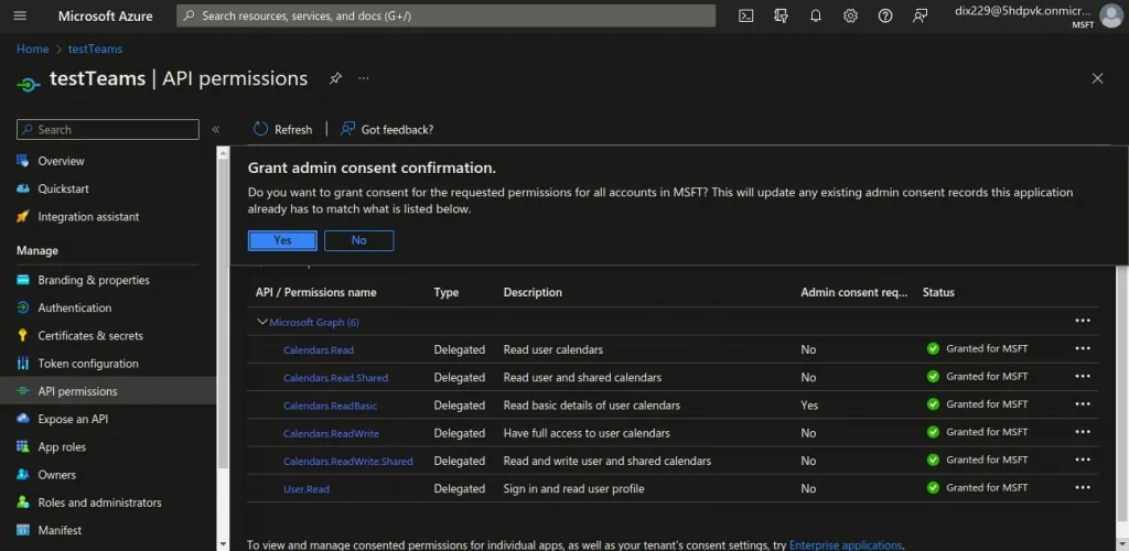 Grant MSFT admin consent | Microsoft Teams integration with Liferay Grant MSFT admin consent