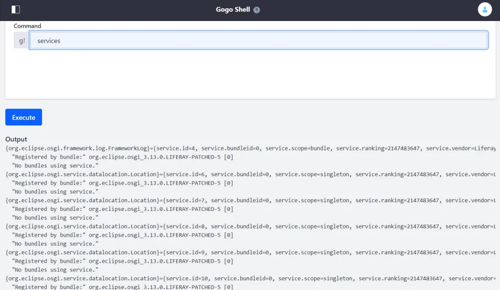 Liferay UI for Terminal showcases | Gogo shell in Liferay 7.2 Liferay UI for Terminal showcases
