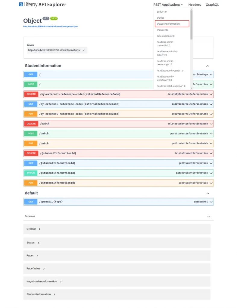 Liferay auto generates object headless API | Objects in Liferay 7.4 Liferay auto-generates object headless API