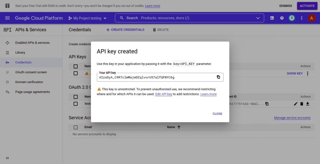 Provide test user account details | Liferay Integration with Google Drive Provide test user account details
