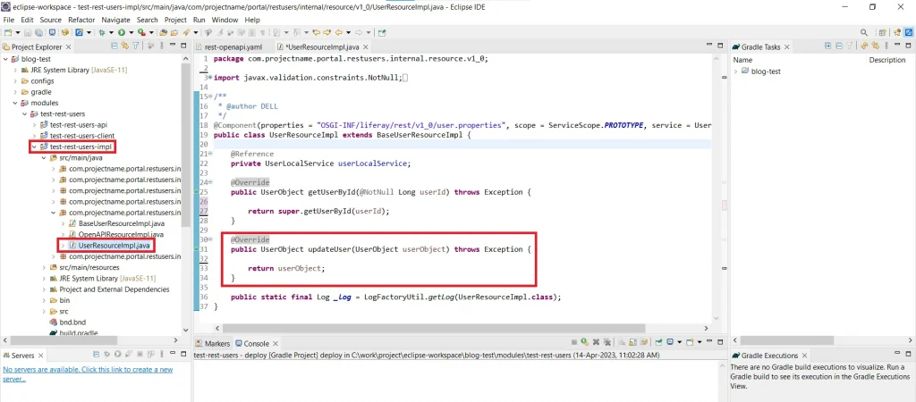 Update or add user implementation logic | REST Builder in Liferay 7.x Update or add user implementation logic