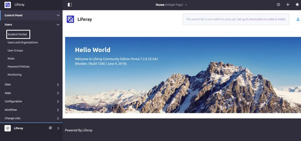 View module in Liferay control panel | Add custom portlet into control panel in Liferay 7.2 View module in Liferay control panel