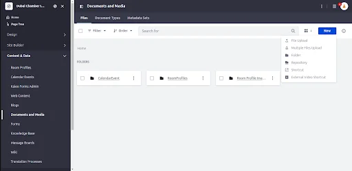 Document and media | Utilizing the no-code concept for Liferay website branding Document and media