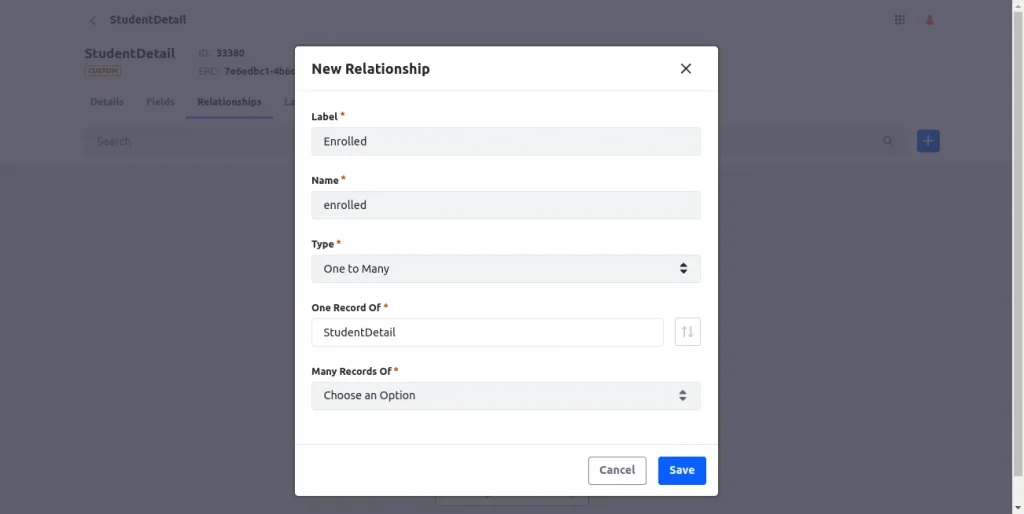 Create new relationship of type One to many | Managing Relationships in Liferay Objects Create new relationship of type One to many