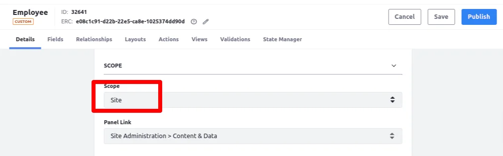 Object with site scope | Rendering Data using Liferay Object and Collection Provider Object with site scope