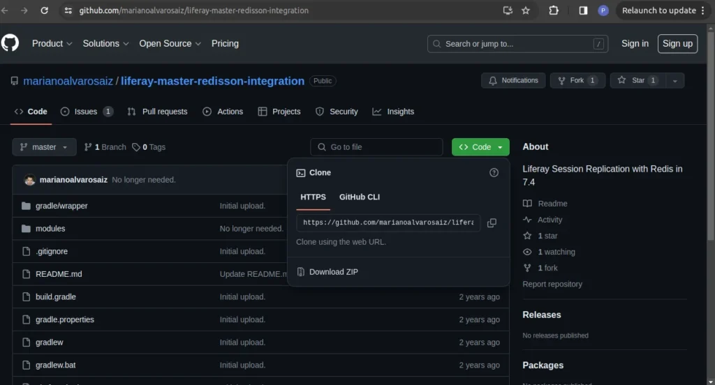 Git Repository | Redis For Liferay Session Management Git Repository