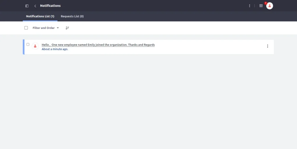 Notification Screen | Notification With Liferay Object Notification Screen