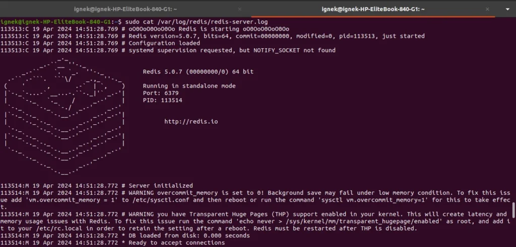 Redis server logs | Redis For Liferay Session Management Redis server logs