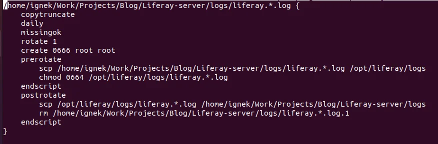 Script to copy log file | Efficient Log Management in Liferay Script to copy log file