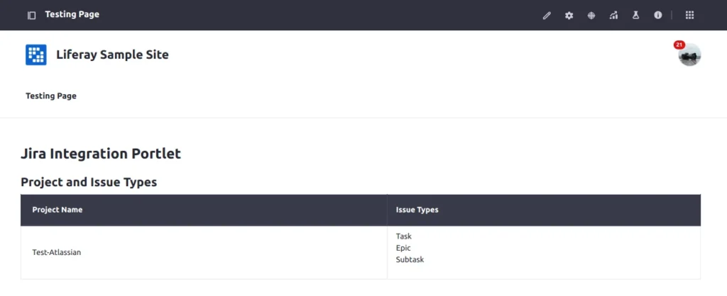 Drop The Portlet On Page | Jira Integration With Liferay Drop The Portlet On Page