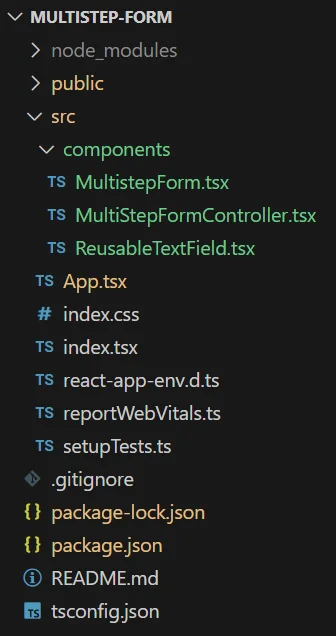folder structure 2 | Building Multi-Step Forms in React folder-structure