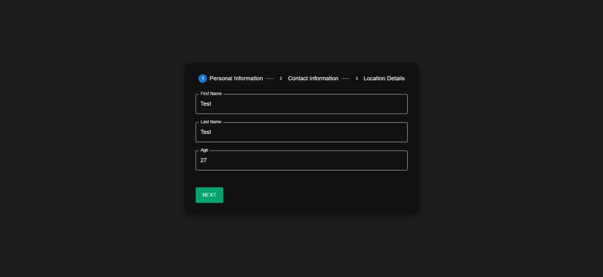 output1 | Building Multi-Step Forms in React output1