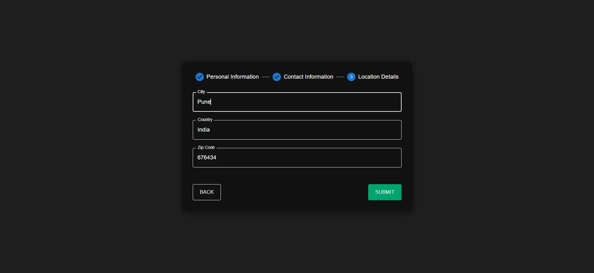 output3 | Building Multi-Step Forms in React output3