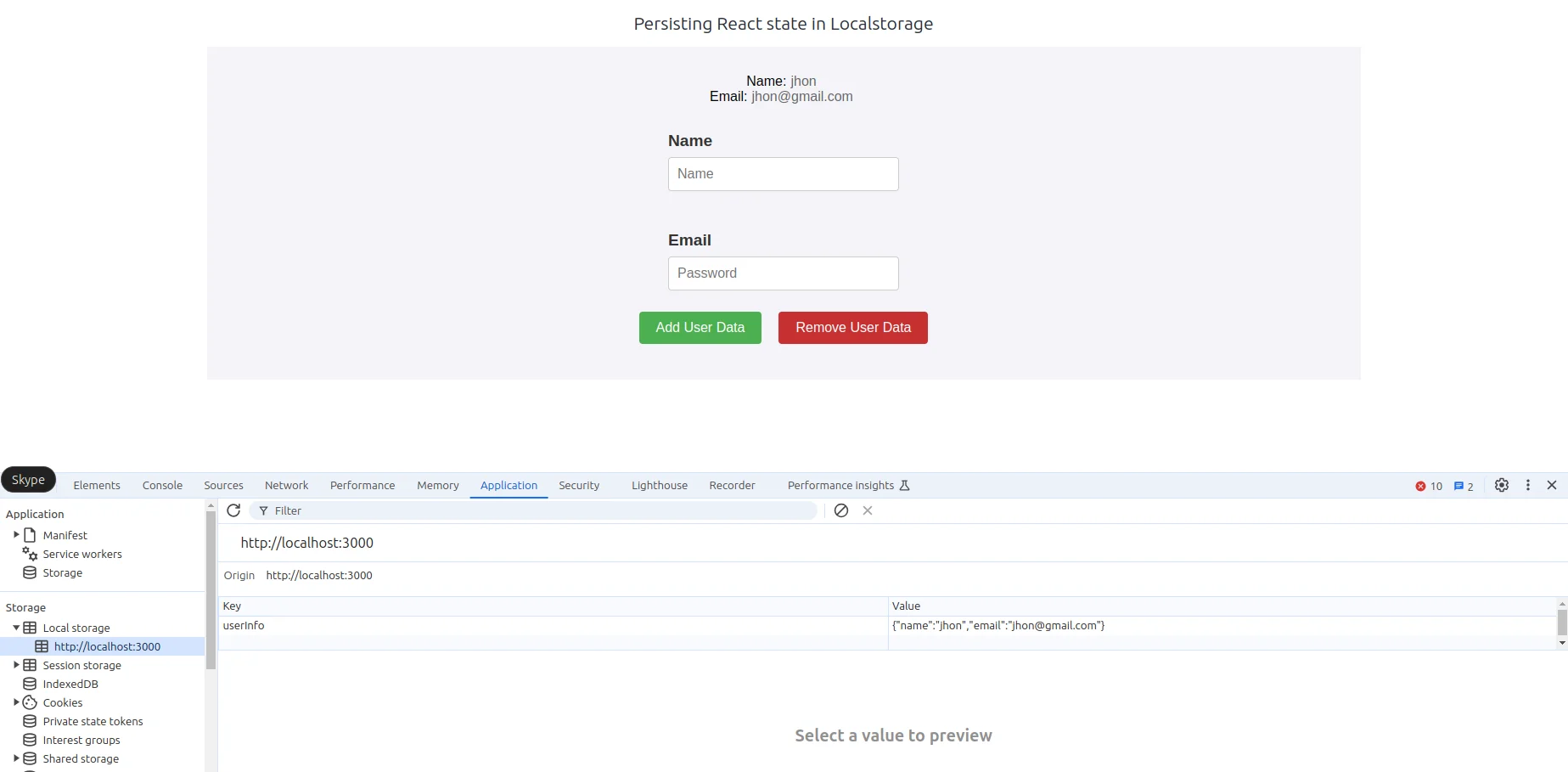 Image2 | Persisting React State in LocalStorage Image2