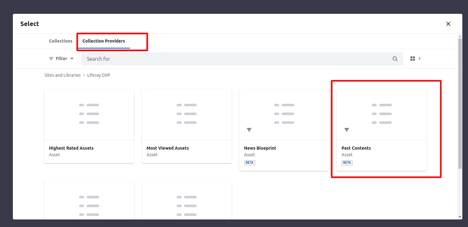 Select Blueprint | Use of Liferay Blueprint With Collection Select_Blueprint