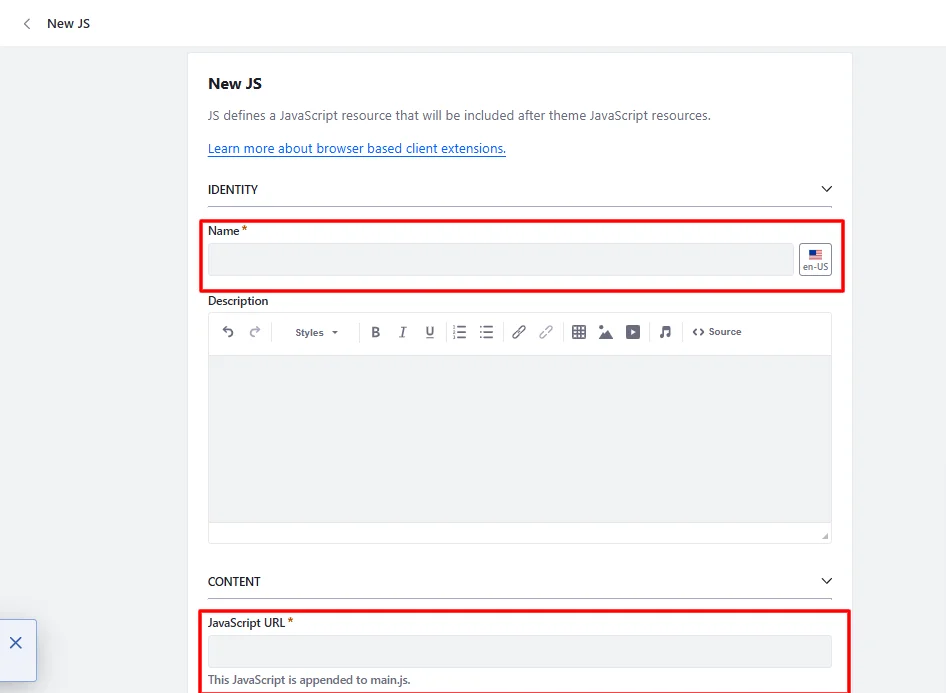 Title and JS URL in Client | Google Analytics with Liferay Client Extension Title and JS URL in Client Extension