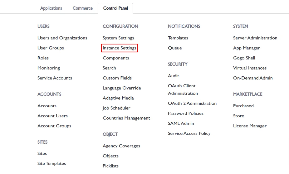 location of instance settings | OOTB Chat Integration With Liferay location_of_instance_settings