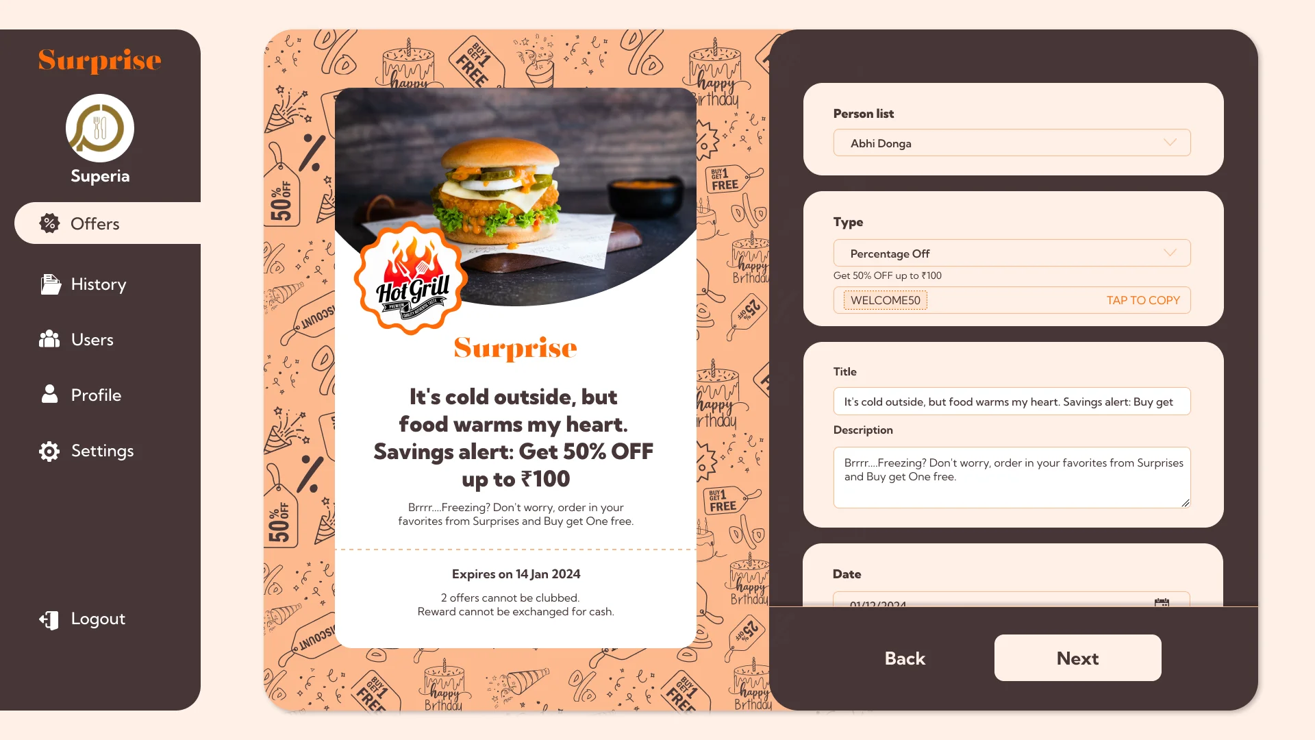 Anniversary Offer | Restaurant Promotion Platform : Maximizing Offer Uptake and Revenue Restaurant Promotion Platform
