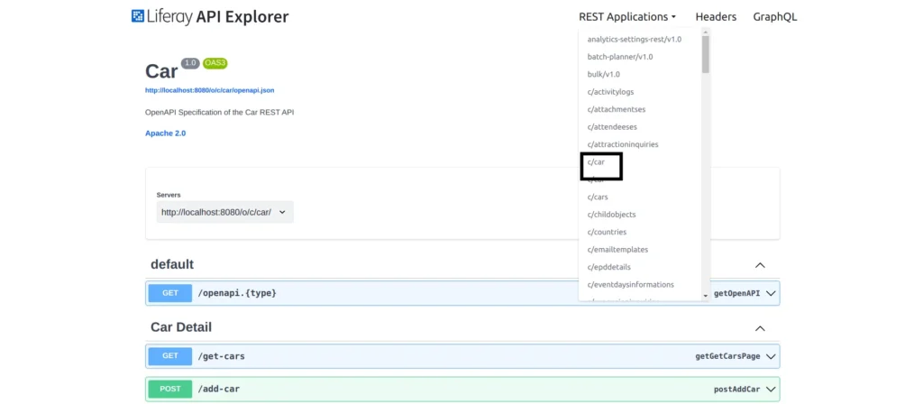 Liferay API Explorer | API Builder In Liferay Liferay API Explorer